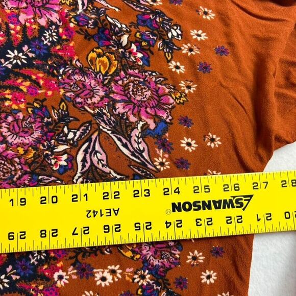 Free People Floral Embroidered Blouse in Rust - Picture 8 of 10